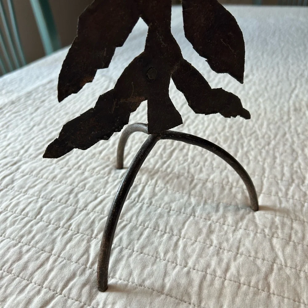 Rustic Metal Wrought Iron Christmas Tree Candlestick Holder Rustic Decor Holiday